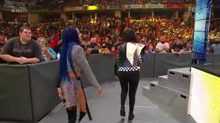 Bayley New Heel Entrance With Sasha Banks 2019 [upl. by Monsour418]