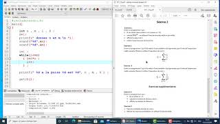 TP informatique programme C Ex1et 2 S2smasmi S3 [upl. by Adnola]