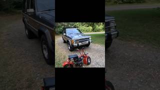 88 Jeep Wagoneer Limited XJ  Coleman Minibike jeep minibike jeepxj [upl. by Grayson]