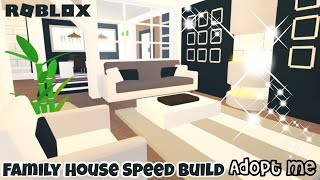 Family House Speed Build  Adopt Me Modern House  Roblox Aesthetic Home [upl. by Annua]