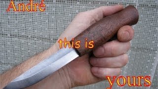 Knife making  Lauri walnut give away [upl. by Veejar553]