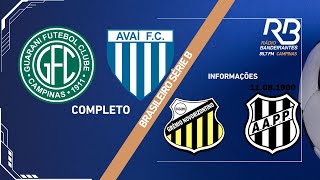 🔴 Guarani x Avaí  Brasileirão Série B  30092024  Leandro Bollis [upl. by Nibaj]