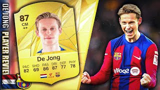 MOST BALANCED MID IN EAFC 87 FRANKIE DE JONG PLAYER REVIEW EAFC 25 ULTIMATE TEAM [upl. by Aracaj]