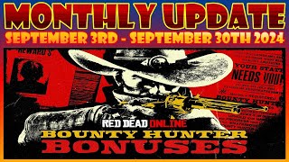 Everything Monthly Update September 3rd  September 30th 2024  Red Dead Online RDORDR2 [upl. by Rhys242]