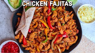 Healthy Mexican Chicken Fajitas  Easy Chicken Fajita Wraps  Homemade Fajita Seasoning Mix [upl. by Nnyled]