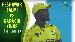 PSL 2017 Match 13 Peshawar Zalmi vs Karachi Kings Highlights [upl. by Ahsieit]