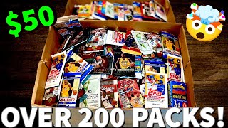 I BOUGHT 200 SPORTS CARDS PACKS FROM GOODWILL [upl. by Bartholomeus]