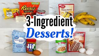 6 EASY 3Ingredient Desserts  Quick amp Simple Tasty Sweet Treats [upl. by Chancelor]