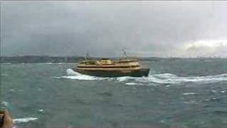 Manly Ferry Crossing Sydney Heads in Big Seas [upl. by Leahcimed]