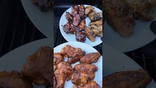 Making chicken wings on the Traeger food cooking chicken wings chickenwings [upl. by Oralle]