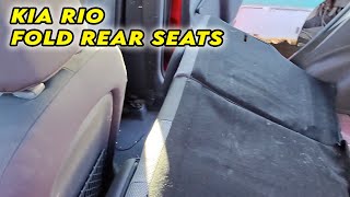 KIA RIO Fold Down Rear Seats Flat [upl. by Eilitan]