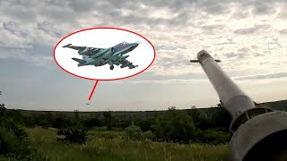 Russian Su25 Aircraft Hit By Igla MANPADS [upl. by Whitcher]