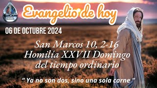 Evangelio de hoy según San Marcos 10 216 Domingo 6 de octubre 2024 [upl. by Trillbee]