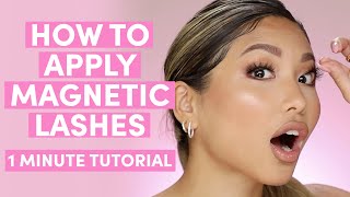 How To Apply Magnetic Lashes  1 Minute Tutorial [upl. by Gerge]