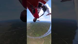 Wingwalker circles the sun airshow flying aviation wingwalking photography crazy [upl. by Nagap]