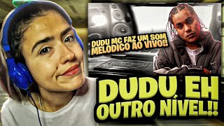 DUDU MC FAZ UM SOM MELÓDICO AO VIVO ABSURDO🔥🔥🔥  REAÇÃO  INDI JADE [upl. by Nylaj]