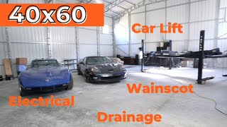 40x60 Car Workshop Tour  WolfSteel Buildings [upl. by Egin]