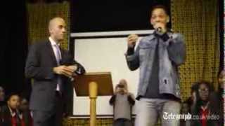 Will Smith surprises students in their school assembly [upl. by Netsew]