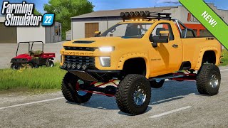 New Mods  Silverado 3500 2Door Case Scout 4x4 amp Competition Map 27 Mods  Farm Sim 22 [upl. by Dyna622]