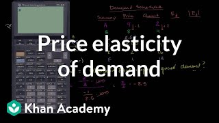 Price elasticity of demand using the midpoint method  Elasticity  Microeconomics  Khan Academy [upl. by Hallie]