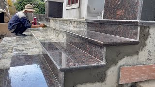 Idea Construction amp Install Of Granite Porch Steps In a New Style Wont Disappoint You [upl. by Eniawed388]