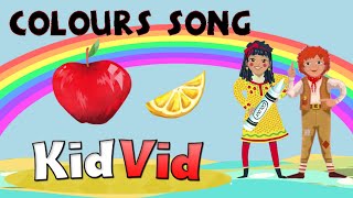 Learn Your Colours Song  Kids Learning Flash Cards [upl. by Dnartreb]