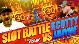 SLOT BATTLE SUNDAY Scotty vs Jamie NEW SLOTS amp BIG WINS [upl. by Dalton]