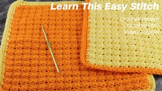 Make This Easy Washcloth Even Berry Stitch Crochet Pattern Cotton Yarn [upl. by Joacima985]