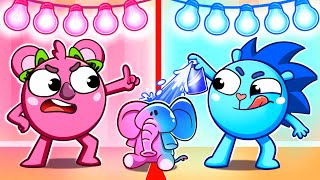 Canção Dos Quartos Rosa Vs Azul 💖💙  Canções E Rimas Infantis Divertidas 😻🐨🐰🦁 Por Baby Zoo [upl. by Oelak]