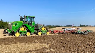 John Deere 9RX 640 amp 13 Furrow Kverneland PW100  High Capacity Plowing At Svenstorps Gods 4K [upl. by Suraved]