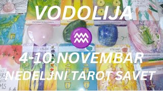 VODOLIJA ♒ Još jedna šansa ❤️🔥🍀 NEDELJNI TAROT SAVET 410NOVEMBAR [upl. by Aikar]