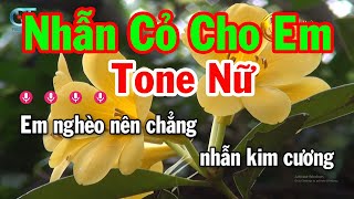 Karaoke Nhẫn Cỏ Cho Em Tone Nữ  Bm  Nhạc Sống Mới  Karaoke Tuấn Cò [upl. by Haimrej902]