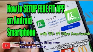 How to Setup Fere Fit App on Android with WS X9 Ultra Smartwatch [upl. by Annasus]