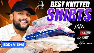 8 Best KnittedCrochet Shirt For Men 🔥 ZARA Snitch Fugazee Casual Shirt Haul Review  ONE CHANCE [upl. by Vladamar]