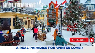 Explore Quebec Mont Tremblant Walking Tour in Winter monttremblant epolrequebec walkingtour [upl. by Ronda]