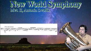 Largo from quotNew World Symphonyquot Mvt 2 Antonin Dvorak  Symphony No 9 tuba orchestra brass [upl. by Lleryd788]