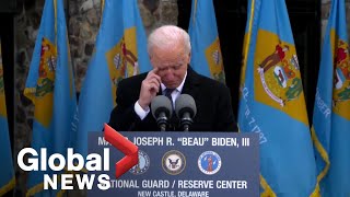 Joe Biden gets emotional remembering late son Beau on eve of inauguration [upl. by Tnahsarp]