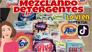 Mezclando DETERGENTES  MIX de jabones para ROPA blanca  Lo vi en tik tok [upl. by Ramsay]