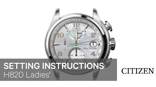 Citizen Watch Setting Instruction — H820 Ladies [upl. by Refinney]