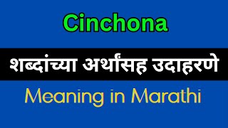 Cinchona Meaning In Marathi  Cinchona explained in Marathi [upl. by Rednasyl]