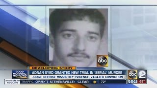 Adnan Syed granted new trial in Serial murder [upl. by Rialb]