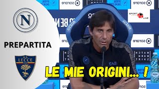 NAPOLILECCE A CONTE pre partita quotLe mie originiquot Sentite le parole del mister [upl. by Niuq48]