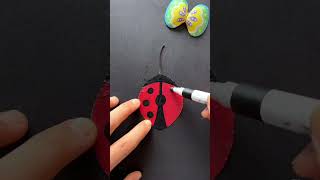 Creative leaf painting quotSevenstarred Ladybugquot drawing creative art learn it once series [upl. by Jerol]