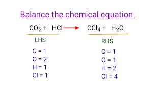 CO2HClCCl4H2O balance the chemical equation mydocumentary838 balancedchemicalequation [upl. by Ettener]