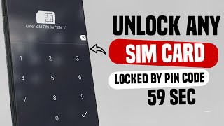 How to unlock SIM card Locked by pin code [upl. by Brost]