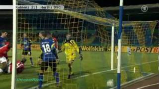 Koblenz  Hertha 21 61 Meter Tor Michael Stahl DFB Pokal 2010 [upl. by Eniamraj703]