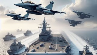 Rafale versus Chinese Navy 4 Chinese Ships SUNK [upl. by Odlabu]