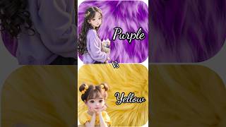 Purple 💜🆚 Yellow 💛 👗💅👄🤳👁️👠subscribe fashion [upl. by Repsaj]