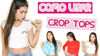 OUTFITS CON CROPTOPS Cómo usar crop tops en invierno  Fashion Diaries [upl. by Na]