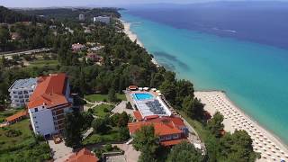 Alexander the Great Beach Hotel  fly by around the beach paradise in Kriopigi Halkidiki [upl. by Melville]